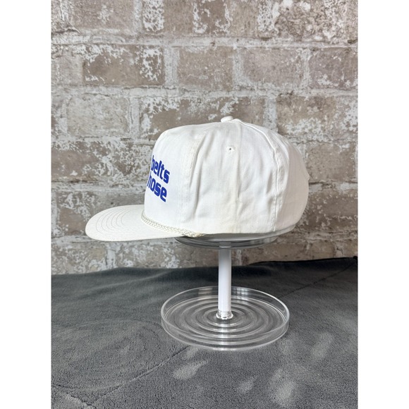Vintage NAPA Belts Hose Hat Cap Strap Back White Rope Advertising Mens 80s - Picture 2 of 8